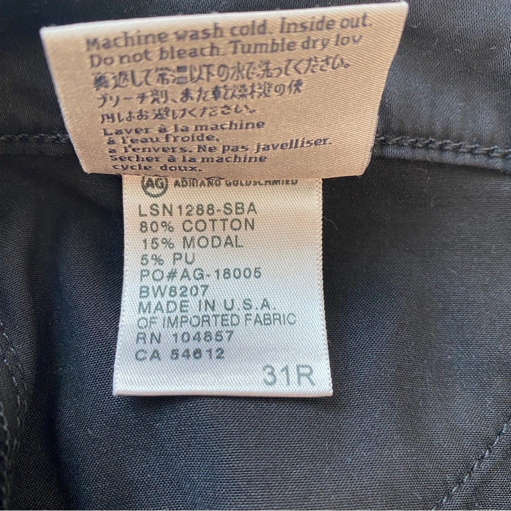 AG Adriano Goldschmied Jeans Women 31 Black The Legging Ankle - Picture 12 of 13